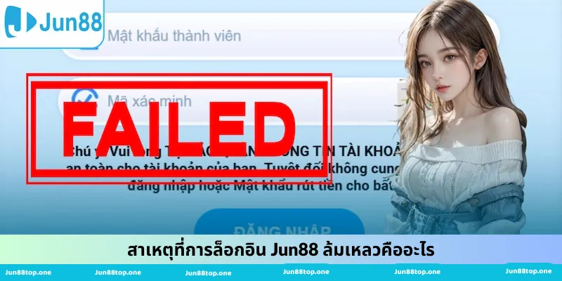 สาเหตุที่การล็อกอิน Jun88 ล้มเหลวคืออะไร